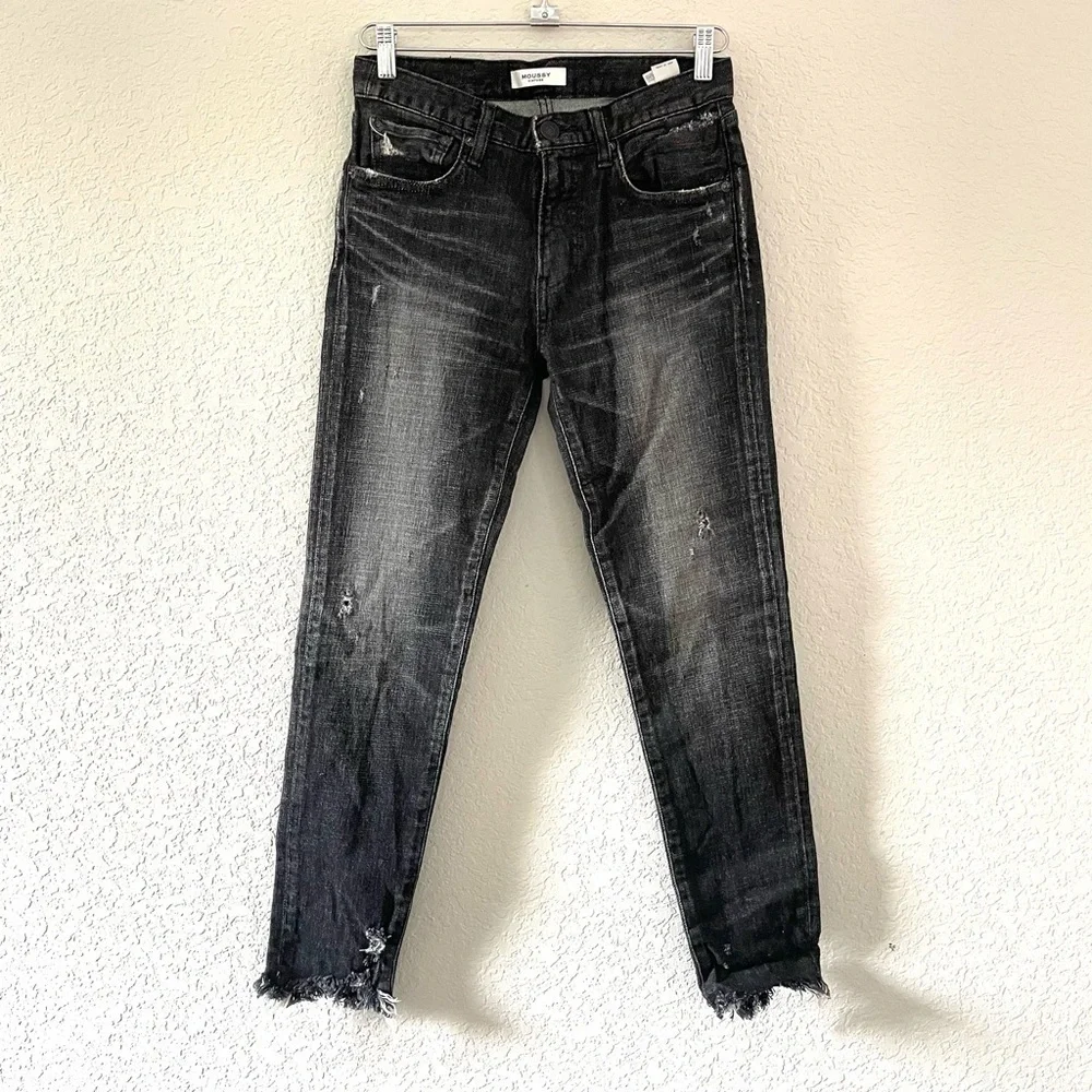 Moussy Vintage Checotah Distressed Skinny Jeans in Black Size 26 - Picture 13 of 13
